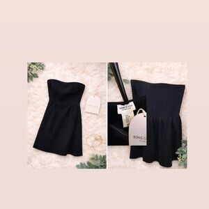 Song of Style Black Strapless Dress